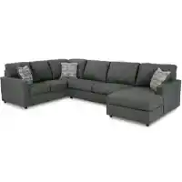 Ashley Edgewater 3-Piece Sectional with Right-Hand Chaise