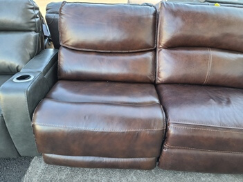 Manwah Alfresco Brown Leather Armless Chair