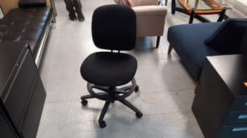 Black Fabric Adjustable Desk Chair/Barstool