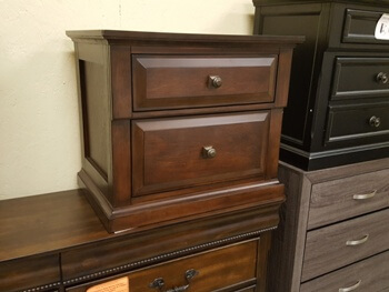 Homelegance Espresso Finish 2-Drawer Nightstand wth Beveled Trim Accents