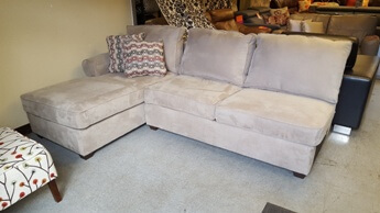 Beige Fabric 2-Piece Sectional