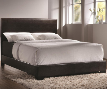 Coaster Conner Dark Brown Faux Leather King Bed