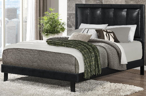Coaster Granados Black & Dark Brown Faux Leather King Bed