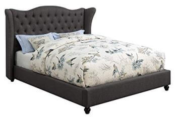 Coaster Elegant Charcoal Tweed King Bed