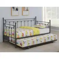 Coaster Gunmetal Finish Daybed with Trundle 