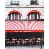 Yosemite Home Red Bistro Tempered Glass Wall Art Panel
