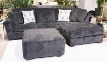 Ashley Bedford Ebony 2-Piece Sectional with Right-Hand Chaise