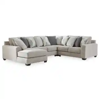 Ashley Ardmore Pewter 4-Piece Sectional with Left-Hand Chaise