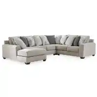 Ashley Ardmore Pewter 4-Piece Sectional with Left-Hand Chaise