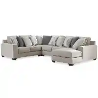 Ashley Ardmore Pewter 4-Piece Sectional with Right-Hand Chaise