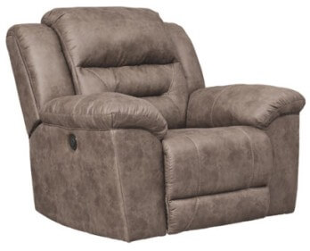 Ashley Rockland Fossil Microsuede Power Recliner