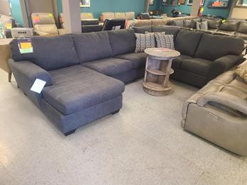 Ashley Ambee 3-Piece Slate Sectional with Left-Hand Chaise