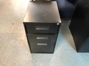 Hon 3-Drawer Locking File Cabinet in Black