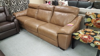 Natuzzi Sambuca Tan Italian Leather 3-Piece Reclining Sofa