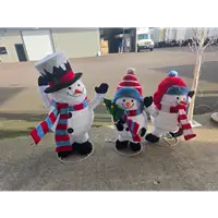 Snowman Family (set of 3)(no lights)