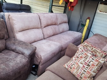 Manwah Vacaro Mocha 3-Piece Armless Sofa (does not recline)