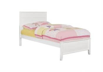 Coaster White Squared Twin Bed
