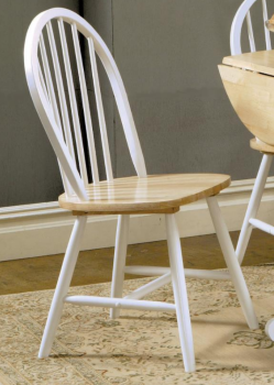 Coaster White & Natural Finish Side Chairs (set of 2)