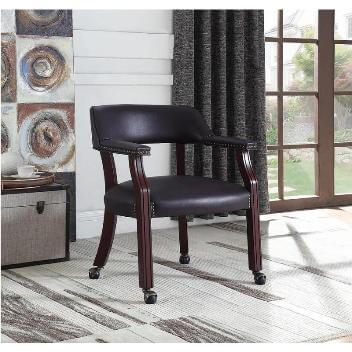Coaster Modern Brown Arm Chair on Casters