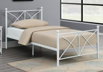 Coaster Charlotte White Metal Twin Bed