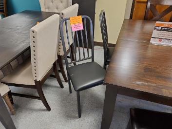Homelegance Slender Black Metal Side Chairs (set of 2) (blemish on seats)