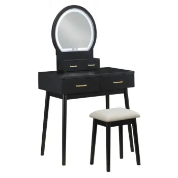 Homelegance Camilla Black Vanity Table with Mirror