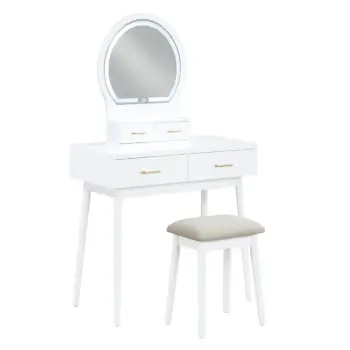 Homelegance Camilla White Vanity Table with Mirror