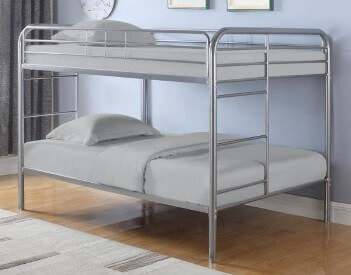 Coaster Silver Metal Full Over Full Bunk Bed