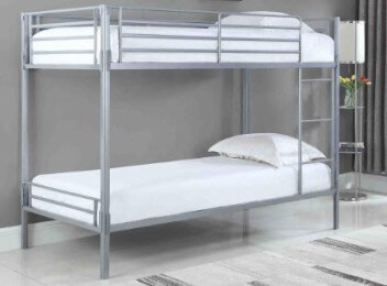 Coaster Silver Bolt-Less Metal Twin Bunk Bed