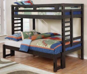 Coaster Dark Cappuccino Finish Twin Over Full Bunk Bed