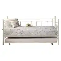 Homelegance Lorena White Metal Daybed with Trundle
