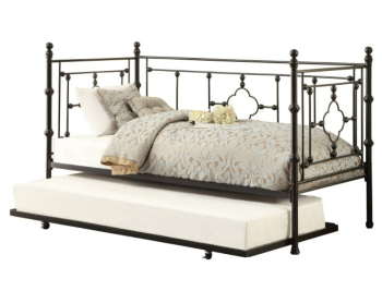 Homelegance Auberon Black Metal Daybed with Trundle 