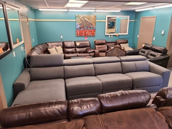 Jason Furniture Pocono Slate 4-Piece Power Reclining Sectional with Left-Hand Chaise (blemish)