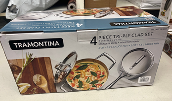 Tramontina Tri-Ply Stainless Steel 4-Piece Cookware Set