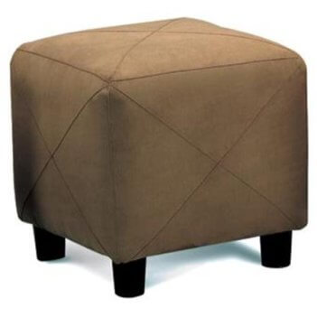 Coaster Mocha Microsuede Cube Ottoman