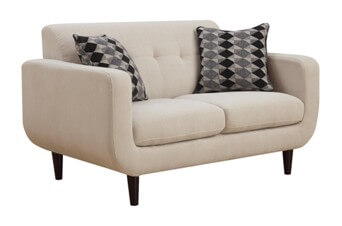 Coaster Ivory Loveseat with Tufted Accents