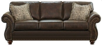 Coaster Graceville Dark Brown Microsuede Sofa with Nailhead Trim
