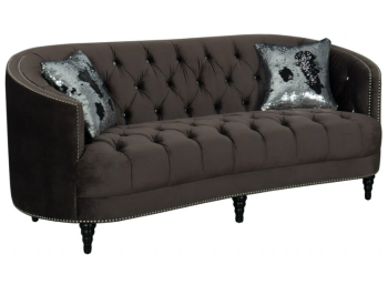 Coaster Austin Chocolate Tufted Sofa