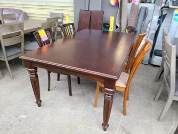 Legacy Orle Cherry Finish Dining Table (blemish)(no leaf)