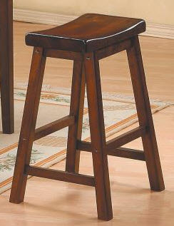 Homelegance 24-Inch Distressed Cherry Backless Bar Stool