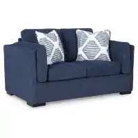 Ashley Emma Washable Nuvella Navy Loveseat
