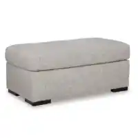 Ashley Emma Washable Nuvella Pewter Ottoman