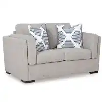 Ashley Emma Washable Nuvella Pewter Loveseat