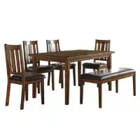 Homelegance Delmar Dining Set with 4 Chairs & 1 Bench