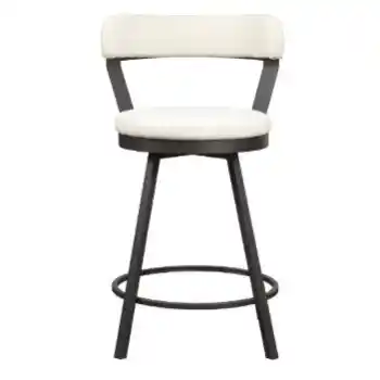 Homelegance Appert White 29-Inch Swivel Bar Stool 