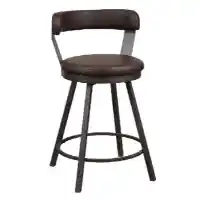 Homelegance Appert Brown 24-Inch Swivel Bar Stool