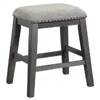 Homelegance Timbre Rustic Grey 24-Inch Backless Barstool with Nailhead Trim