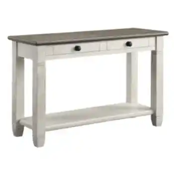 Homelegance Granby Distressed White Console Table