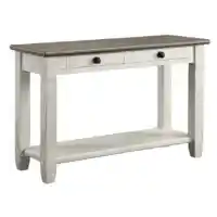 Homelegance Granby Distressed White Console Table
