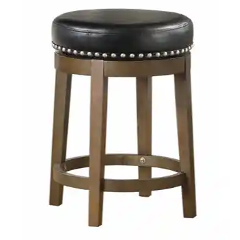 Homelegance Westby Brown & Black Swivel Barstool